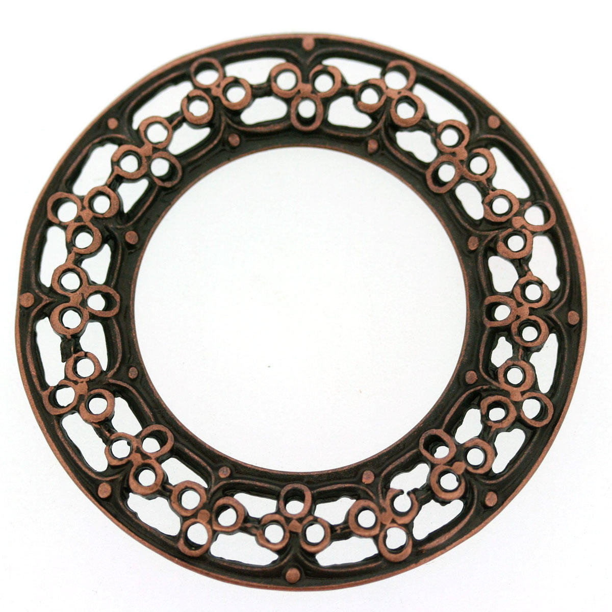 Antique Copper Large Patterned Ring