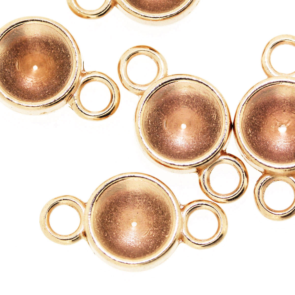 Rose Gold Connector Cups for Swarovski-SS39 Crystals
