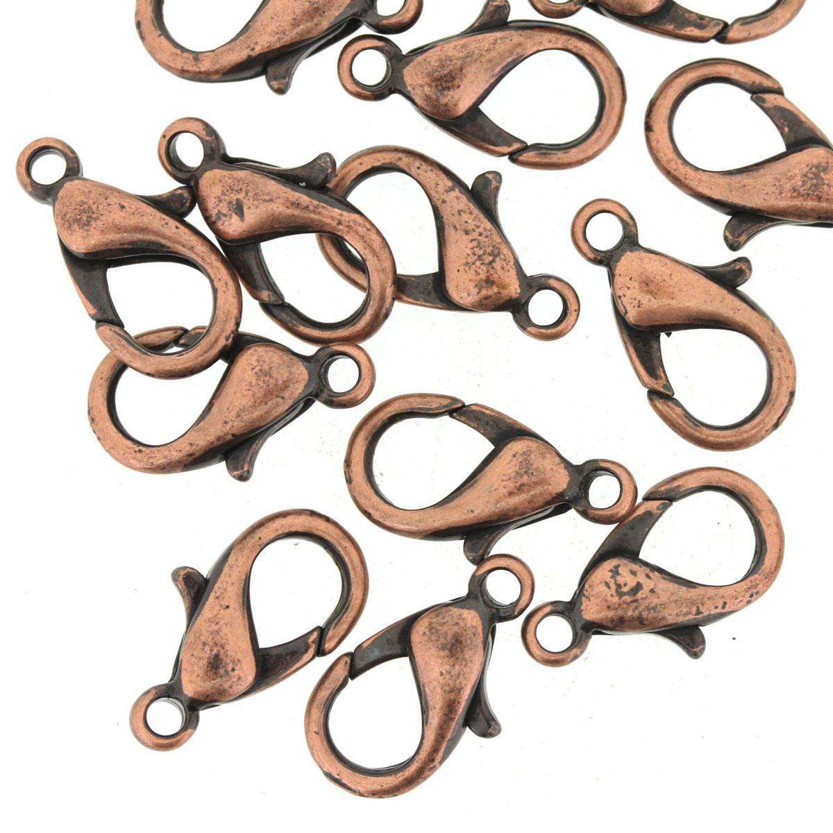 Antique Copper 15mm Trigger Clasps