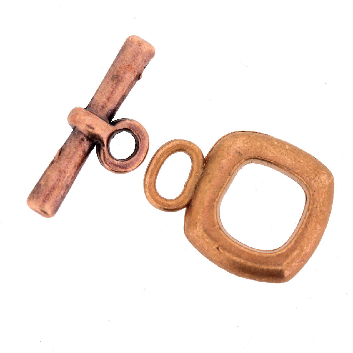 Antique Copper Square Toggle Clasp