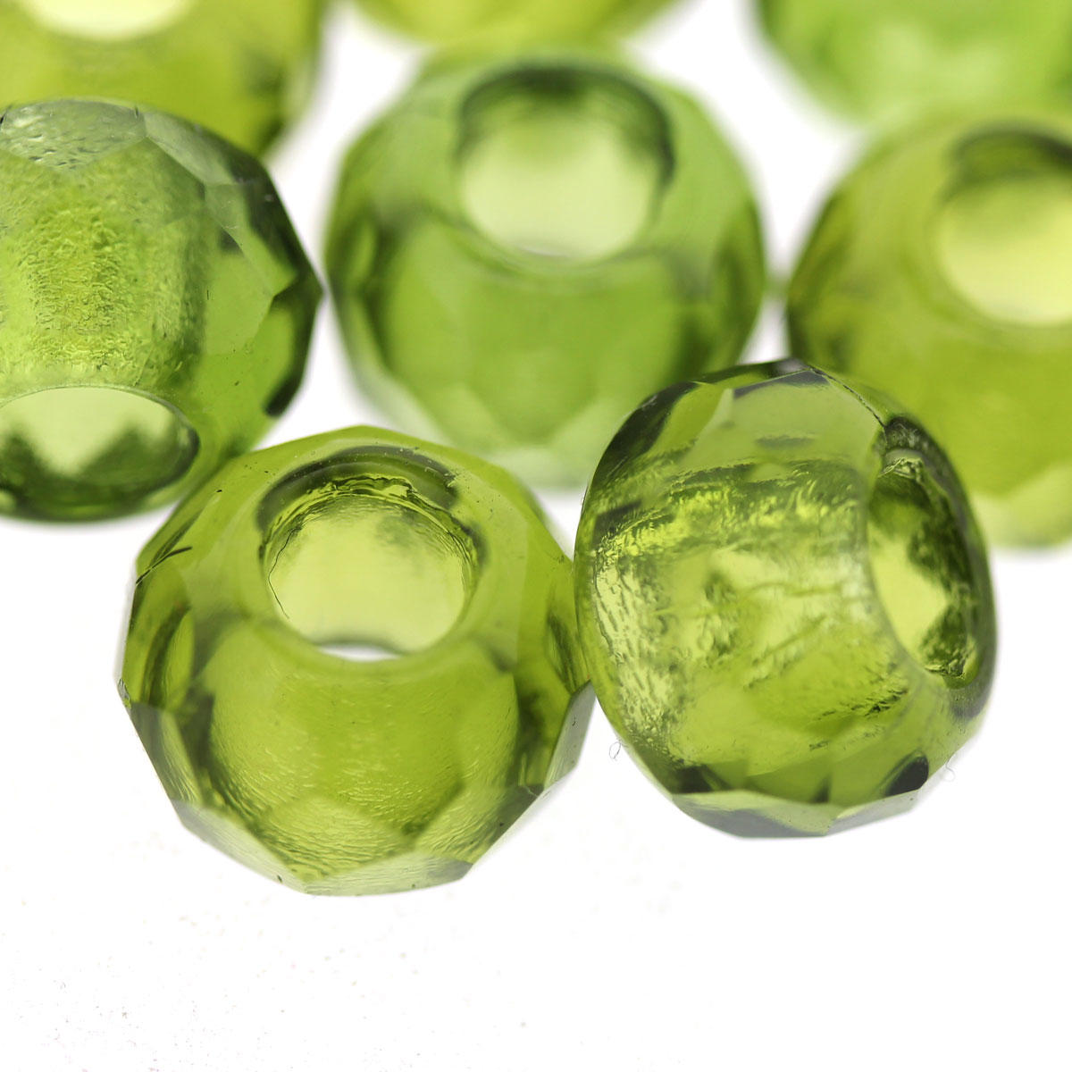 Olive Green Faceted Roller Bead - Code 37/10