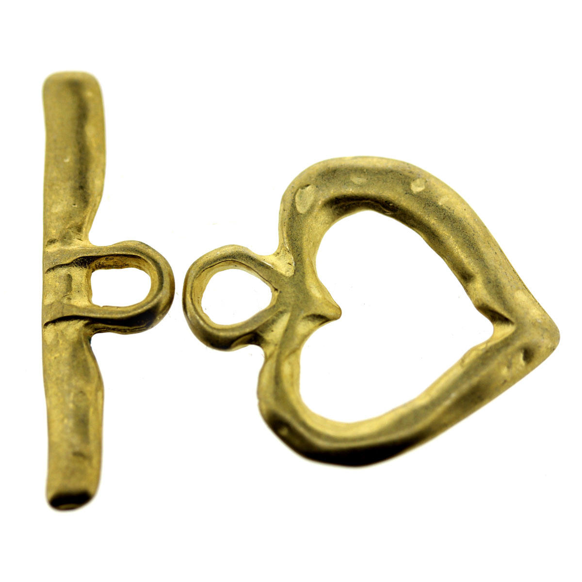 Gold Heart Toggle Clasp