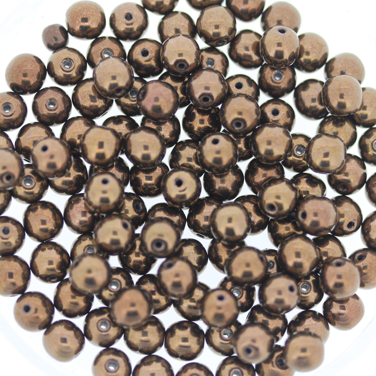 Copper 6mm Round Beads