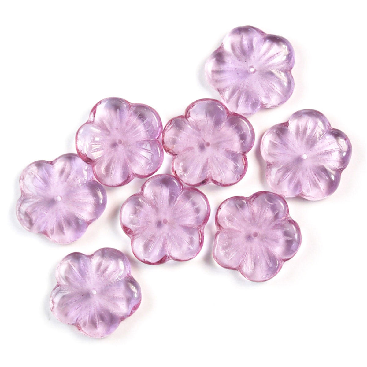 Lilac Blooms Glass Bead