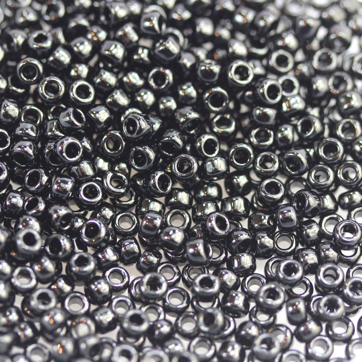 Black Opaque Seed Bead Tube