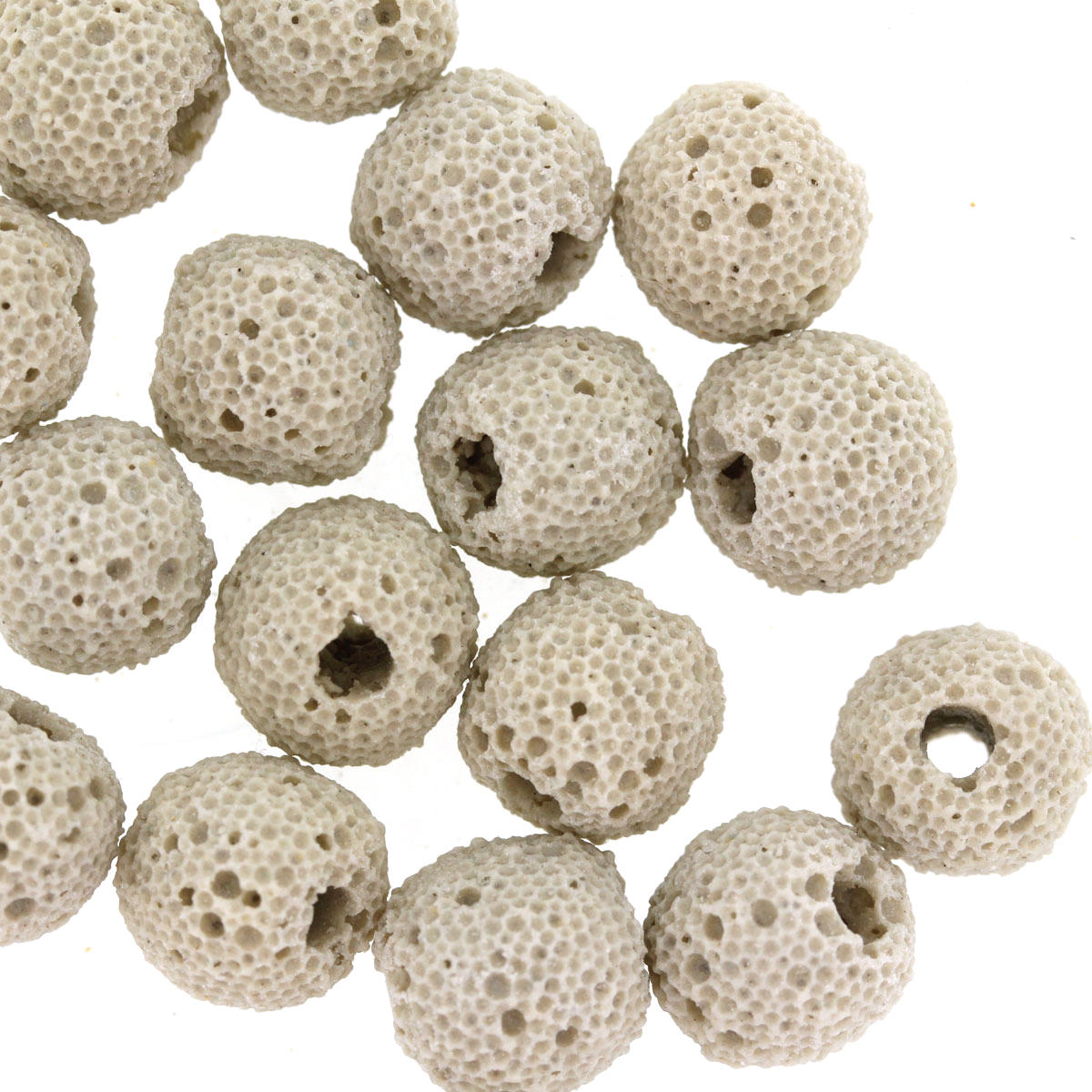 Taupe Natural Dyed 10mm Lava Bead