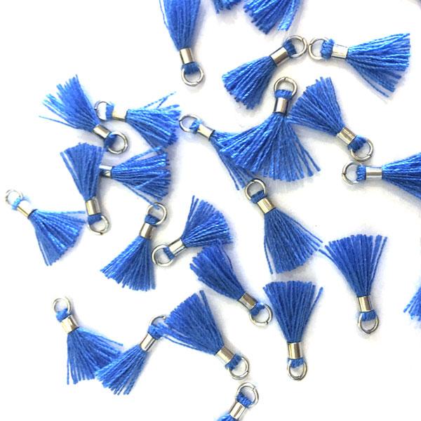 Royal Blue Tassel with silver ring