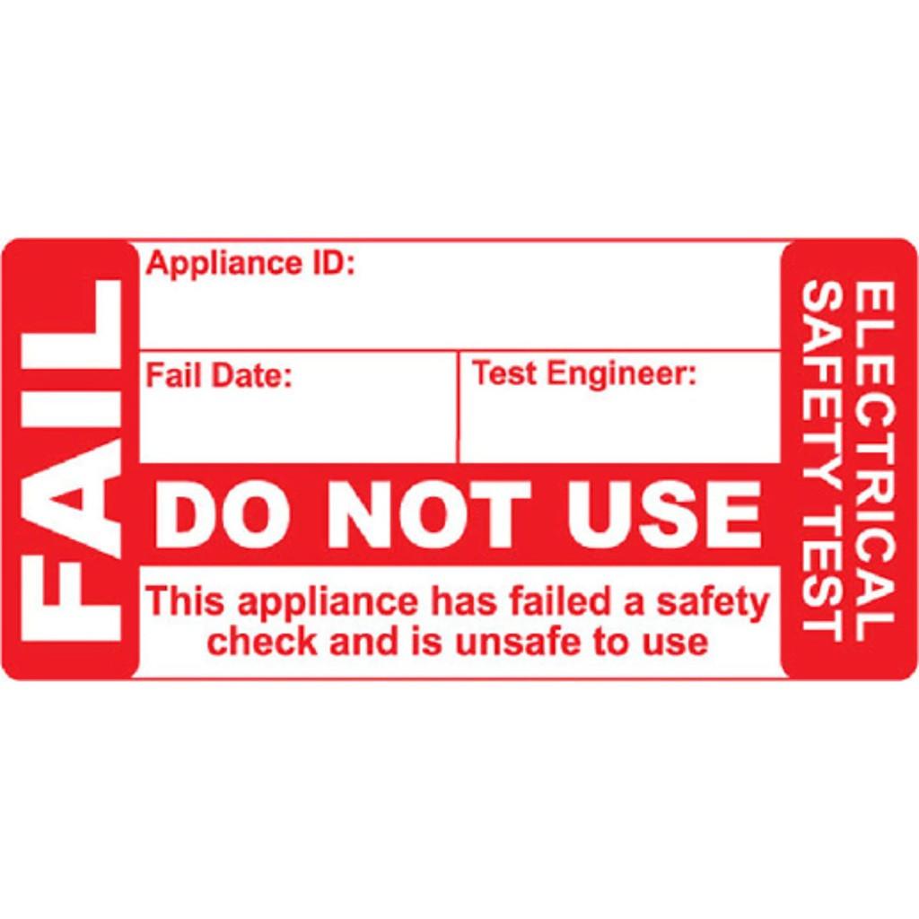 Red PAT testing label