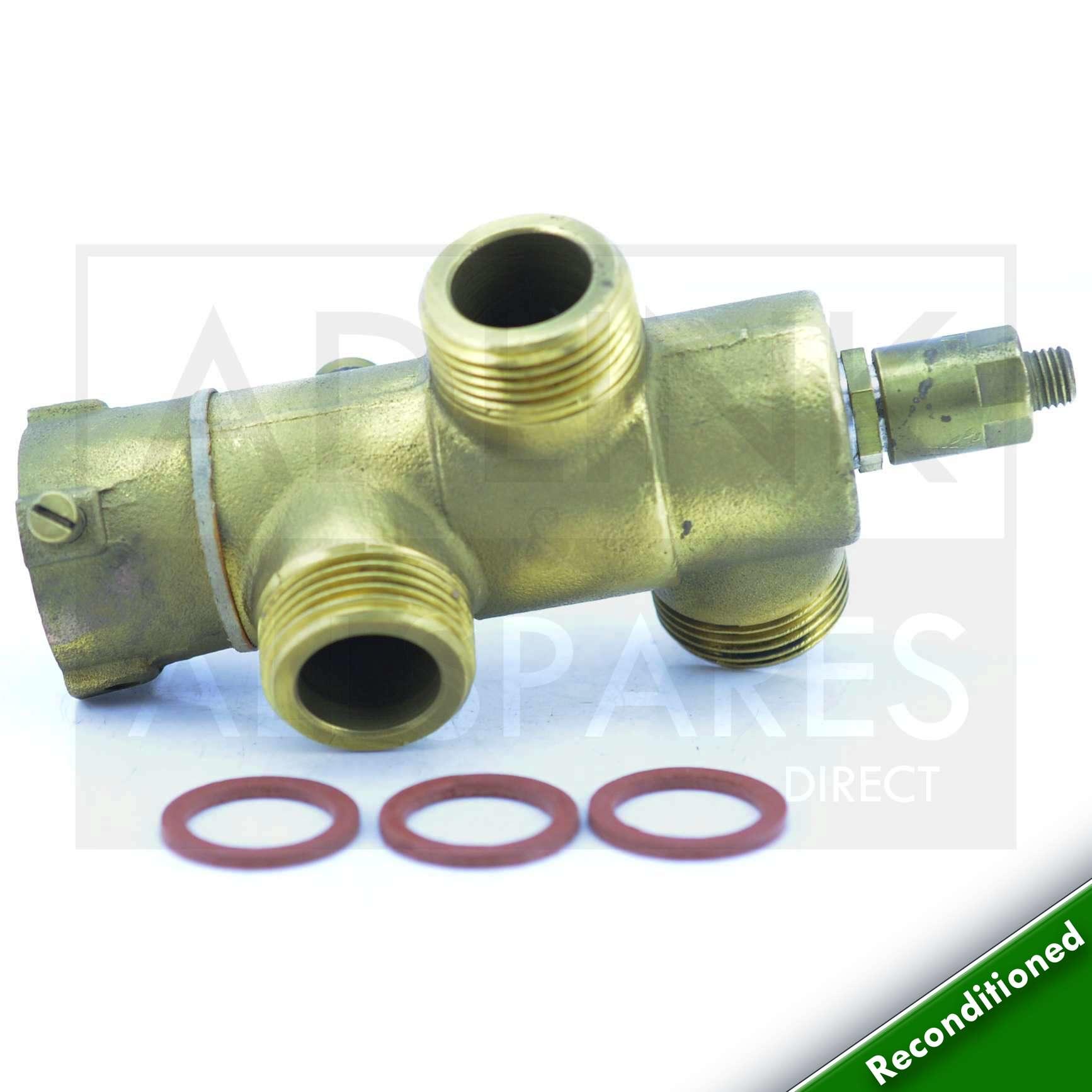 VOKERA 2080 RS TURBO BOILER 3 PORT DIVERTER VALVE ( WITH OUT PASS ) 4495