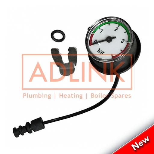 ARISTON CARES ONE 24 & 30 BOILER PRESSURE GAUGE 04 BAR D27MM KPL 65114200