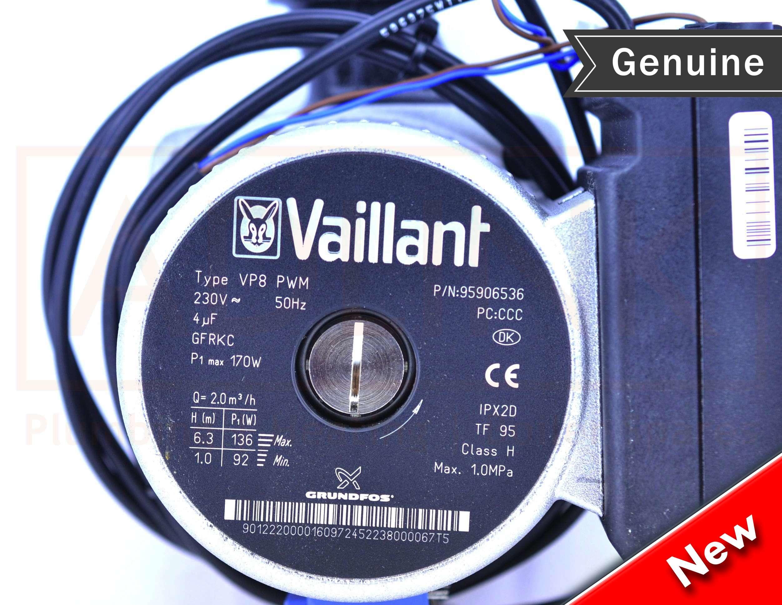 VAILLANT 646 VU 4667 & ECO MAX VU 466/45 46KW BOILER PUMP 160976