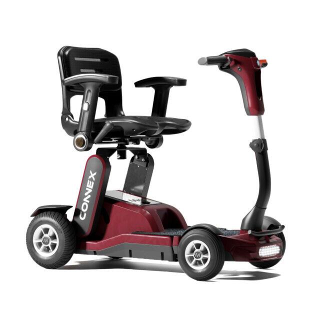 Connex Burgundy Folding Mobility Scooter