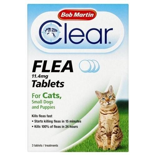 Bob Martin Clear Flea 11.4mg Tablets for Cats Small Dogs Puppies