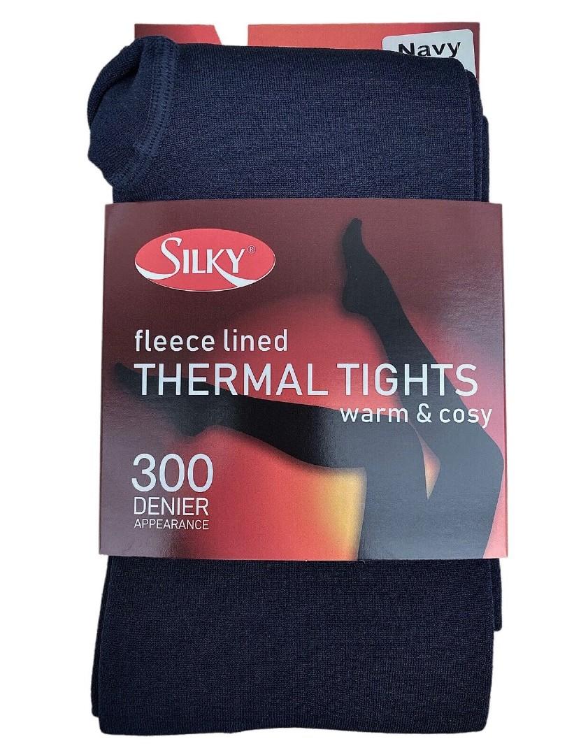 Black Fleece Lined Thermal Tights