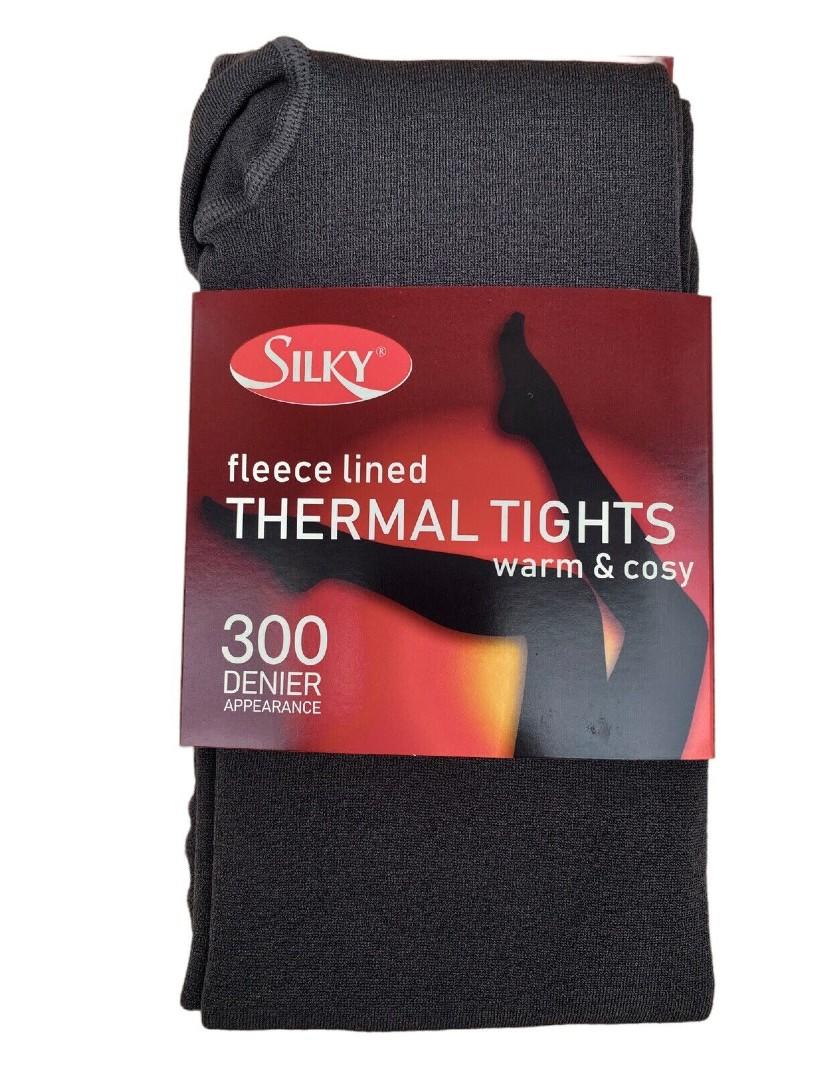 Silky 200 Denier Thermal Fleece Tights Warm Cosy Winter Size UK S-XL