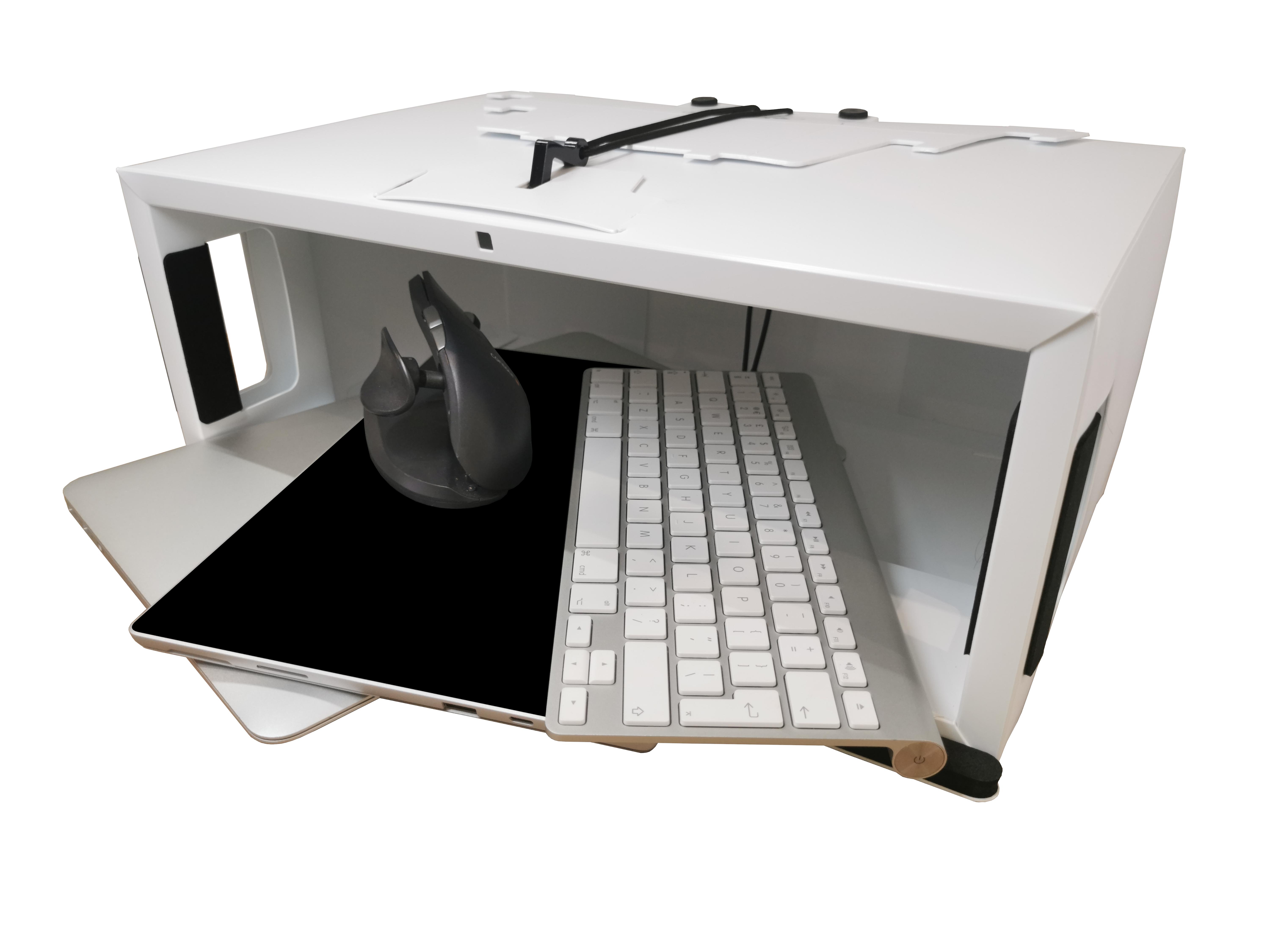 Box office pro with a keyboard and mouse being stored inside