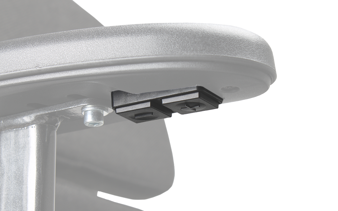 Image of height adjustment buttons under the armrest