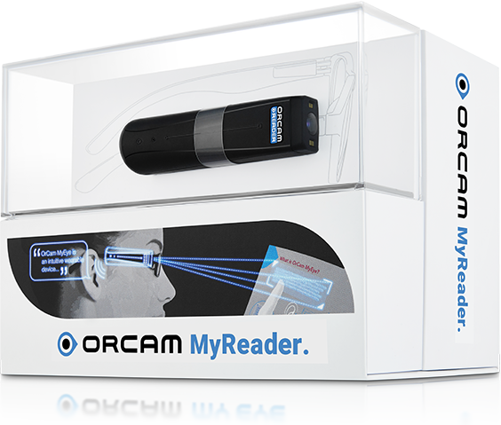 OrCam MyReader 2 in its box