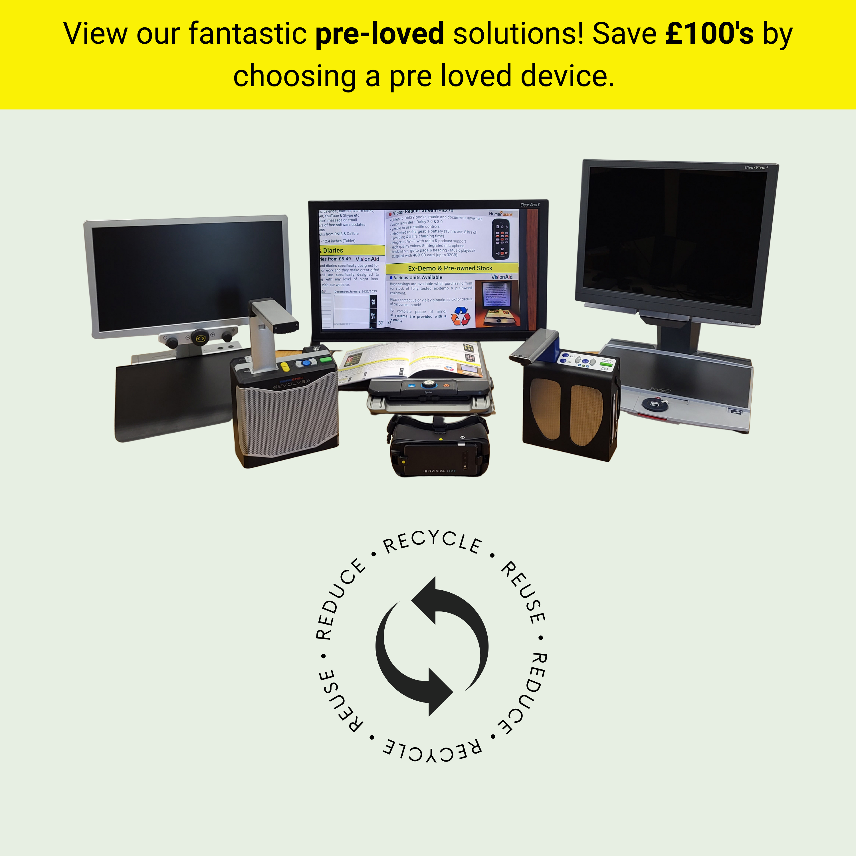 View our fantastic pre loved solutions! Saves £100's by choosing a pre loved device.