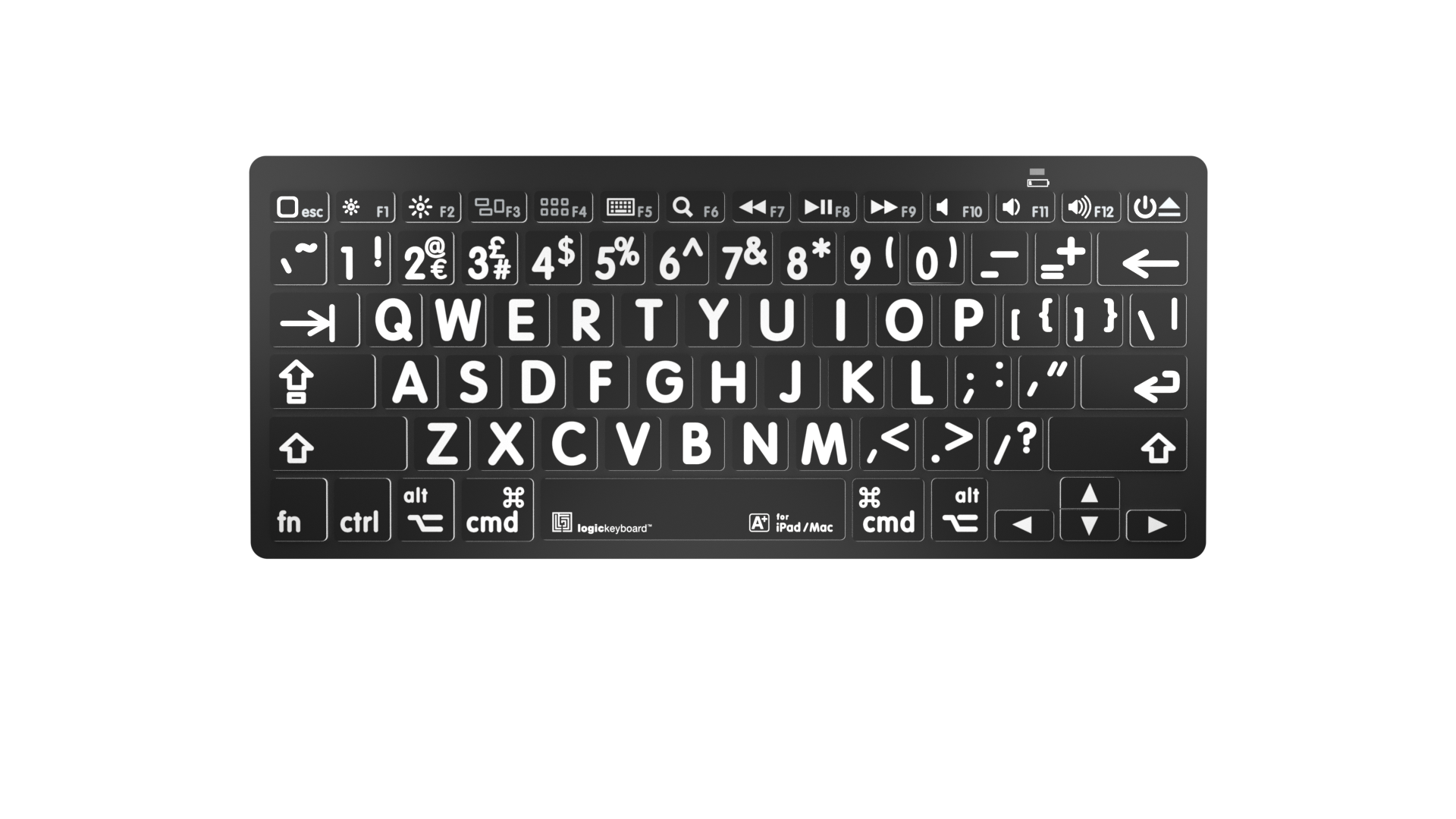 Mini Bluetooth Keyboard - Mac white on black