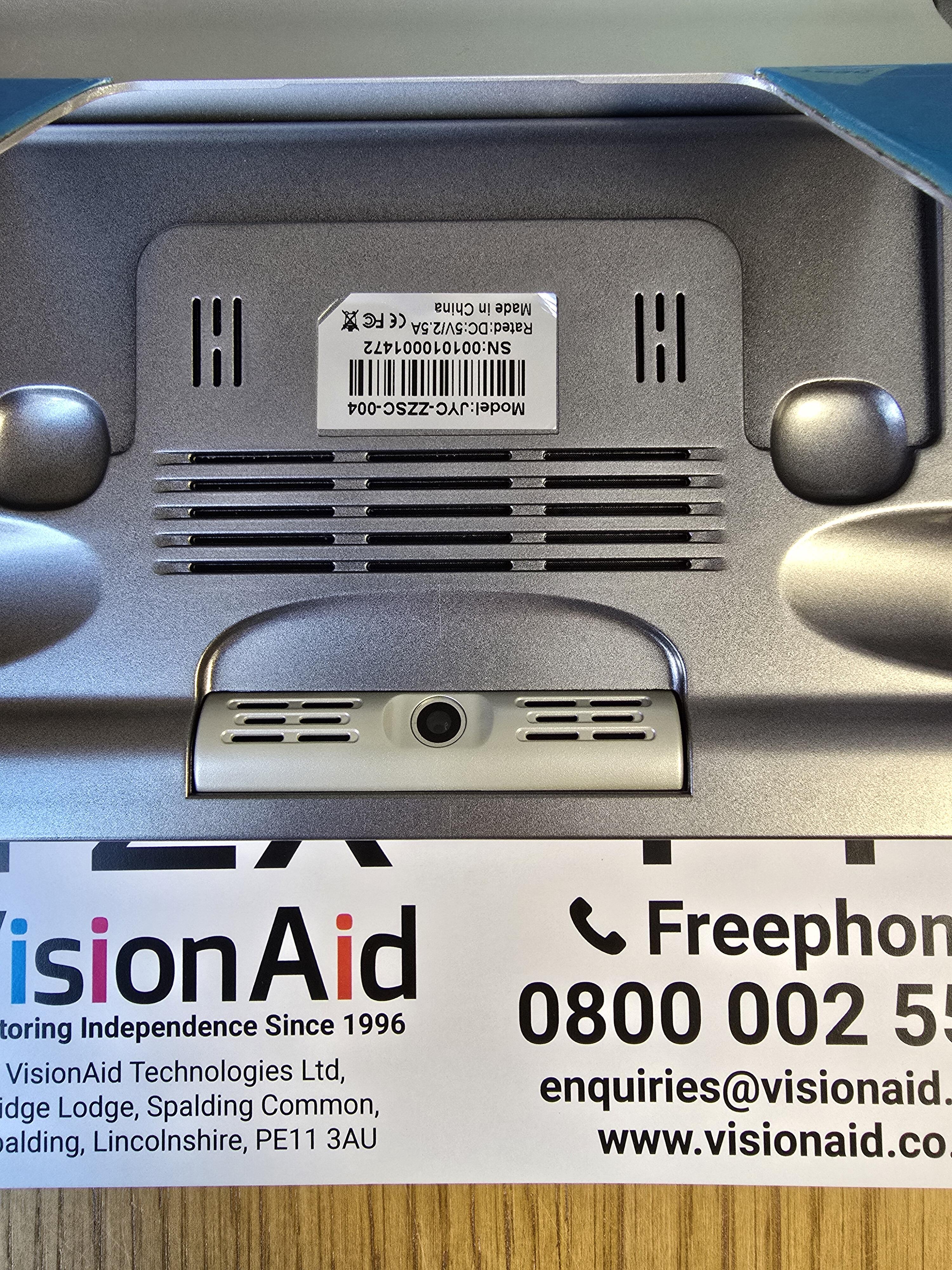 Secondhand iView 7HD back casing showing rotating camera in near position