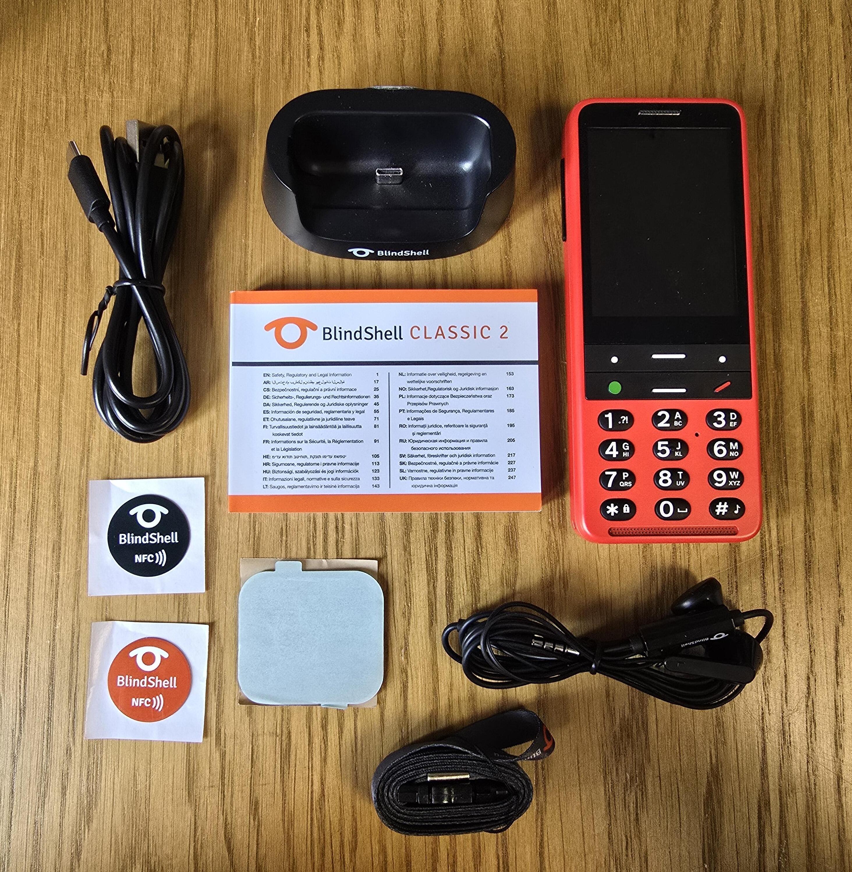 Secondhand BlindShell Classic 2 Red and included contents