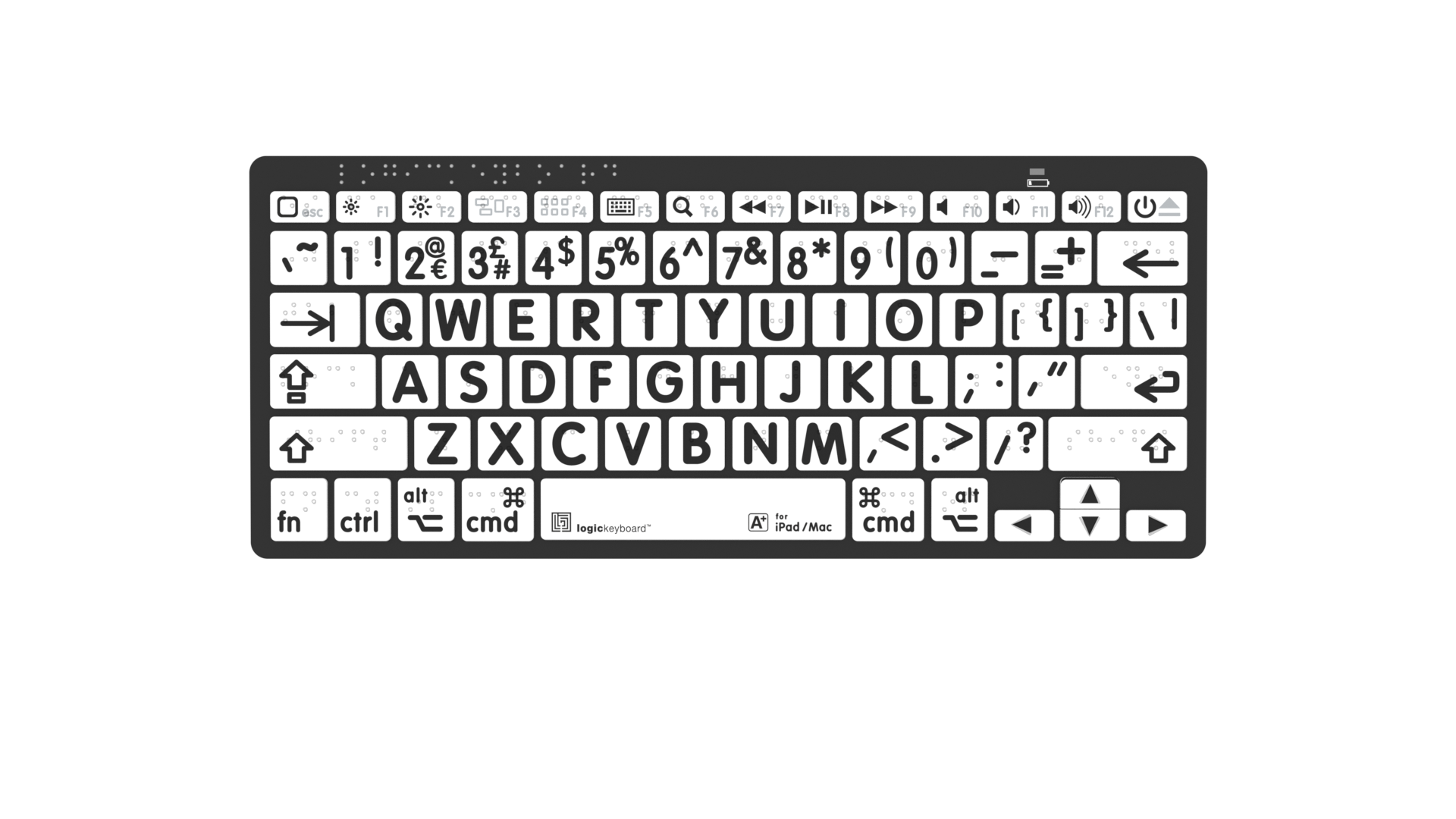Mini Bluetooth Large Print and Braille Keyboard - Mac