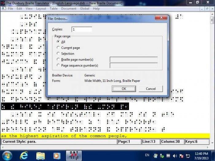braille translator screenshot