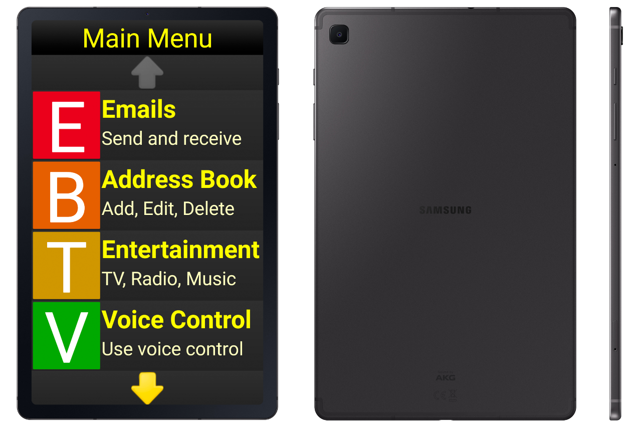 Synapptic Gold 10 Tablet with the Synapptic main menu shown on screen