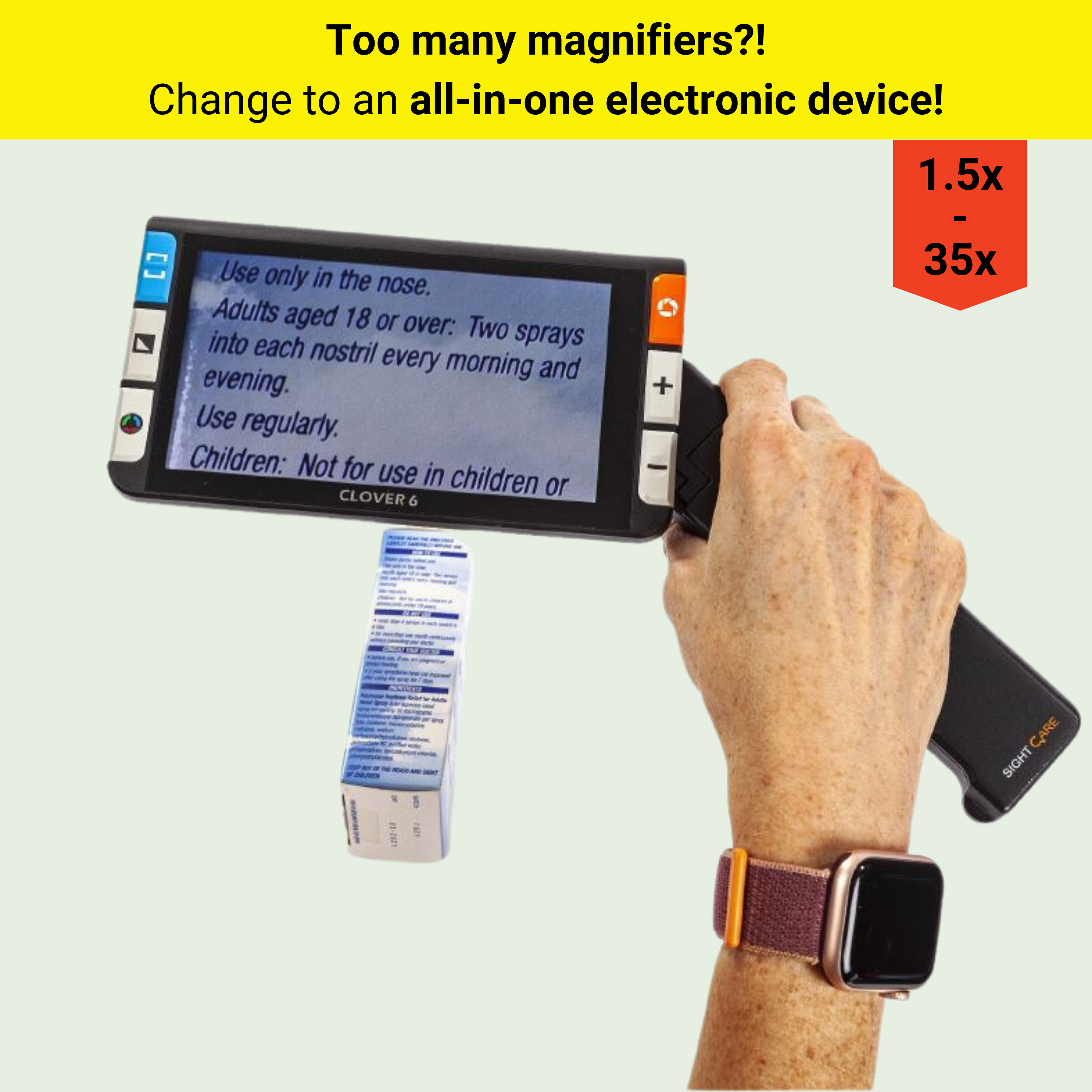Too many magnifiers?! Change to an all-in-one electronic device!