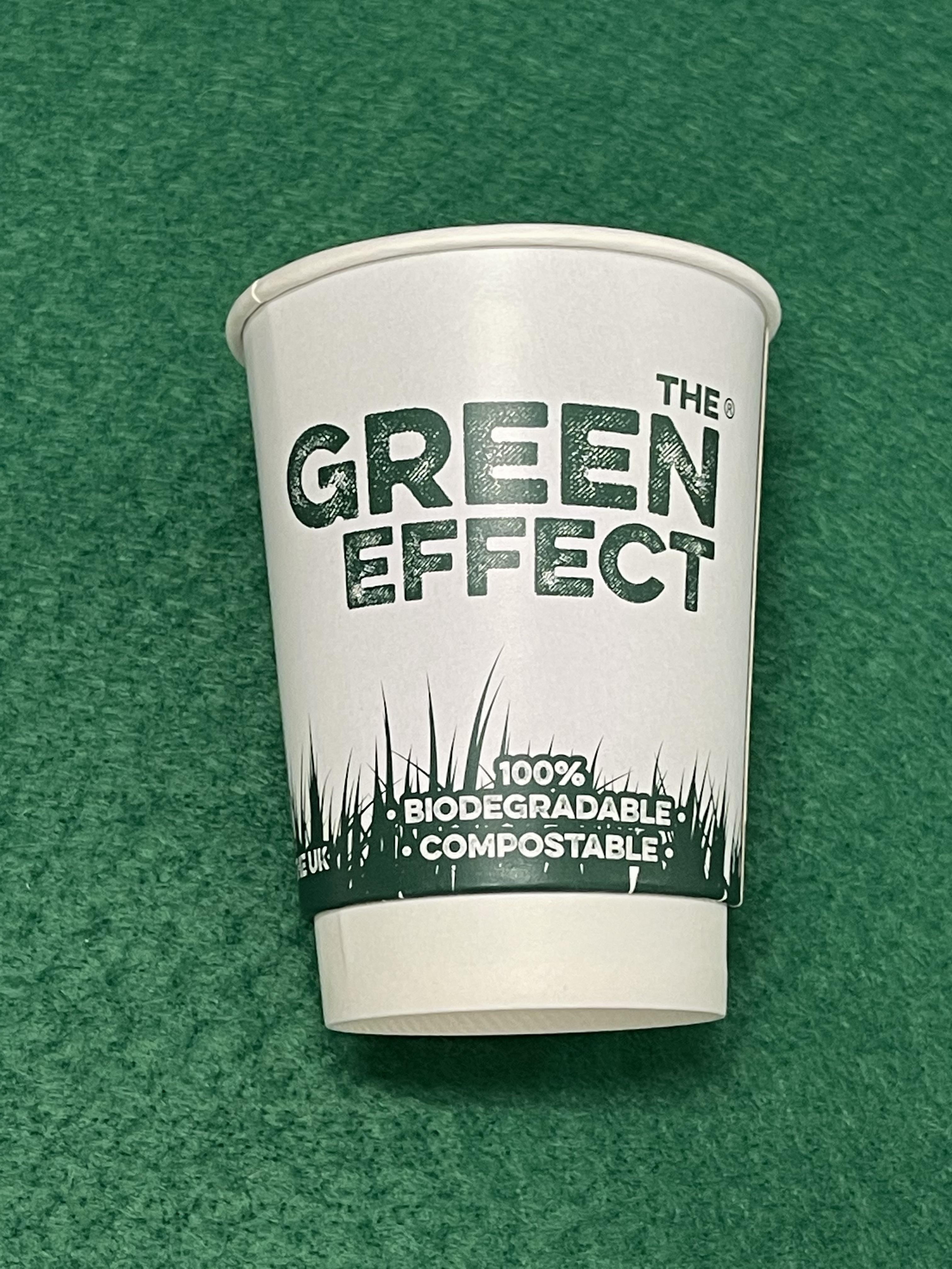 * Green Effect PE & PLA 8oz / 225ml Recyclable and Compostable Hot Cups Double Wall - Case 500 - GREEN8OZDW - 1