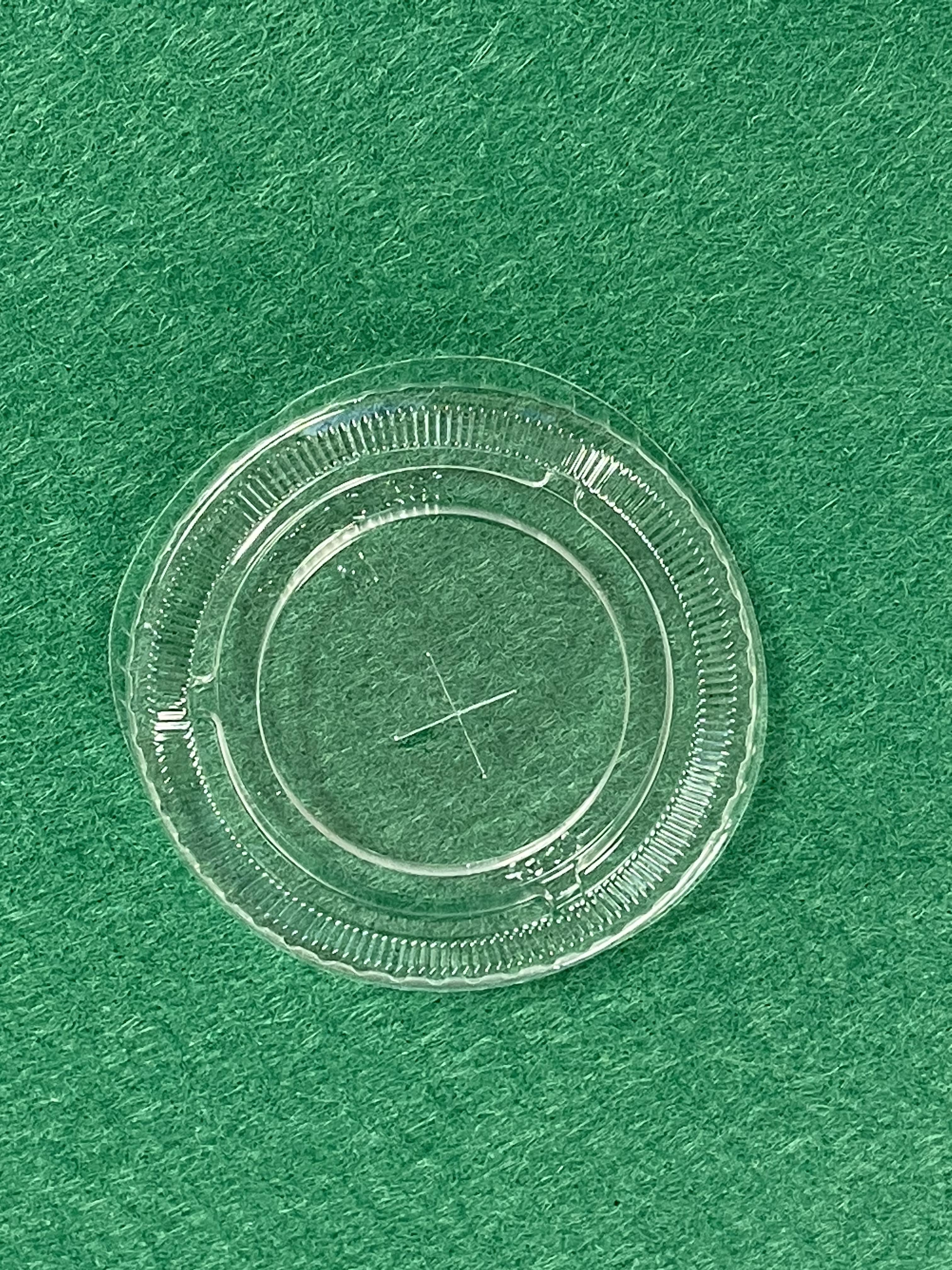 Clear 79mm Recyclable PET X-Slot Lid for Paper Half-Pints - Case 1000 - PLL09/10FW - 1