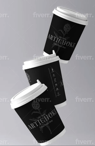 2,000 12oz DW Cups - Old Town Artichoke Coffee cups - 1
