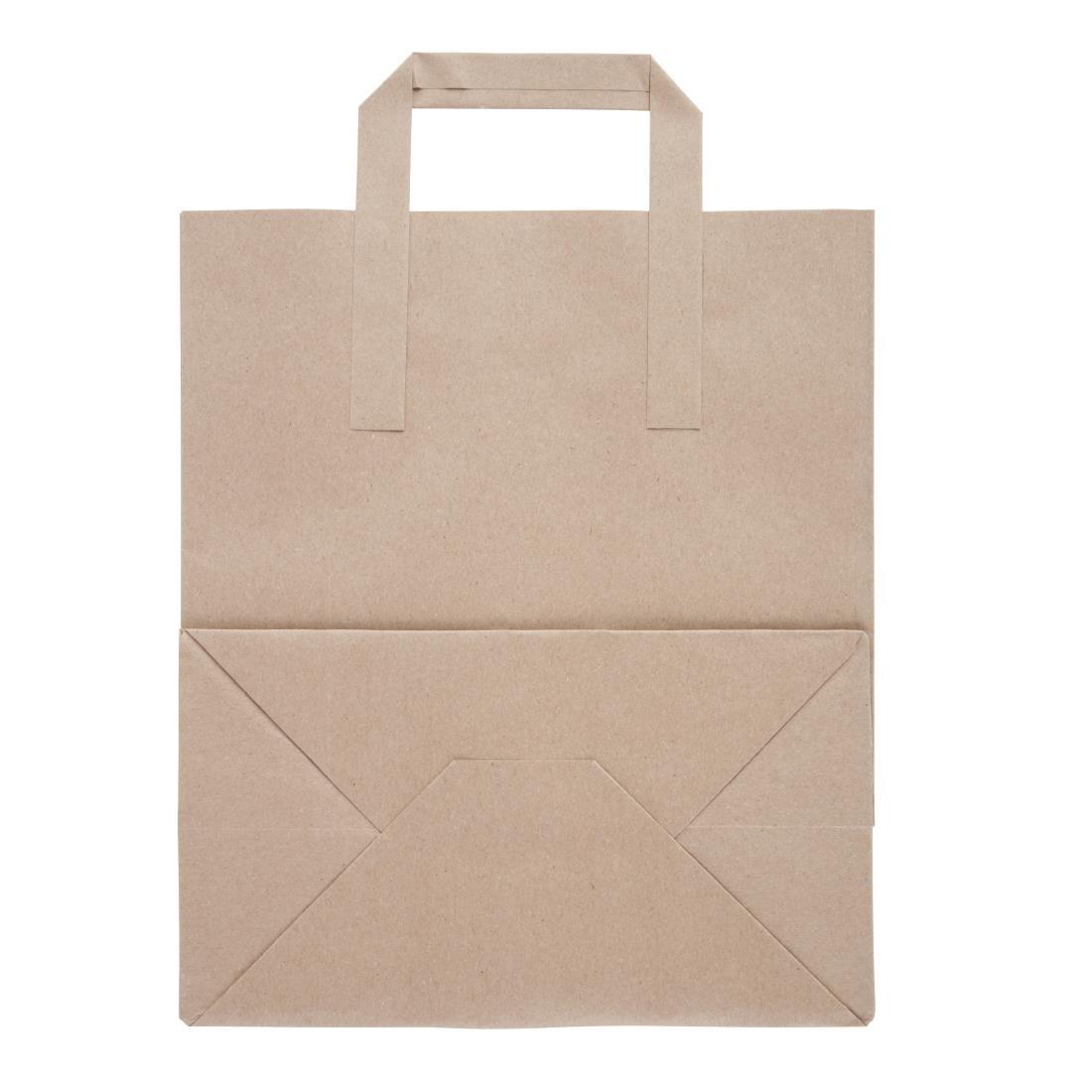Fiesta Compostable Green Compostable Recycled Brown Paper Carrier Bags Large (Pack of 250) - CF592  - 8