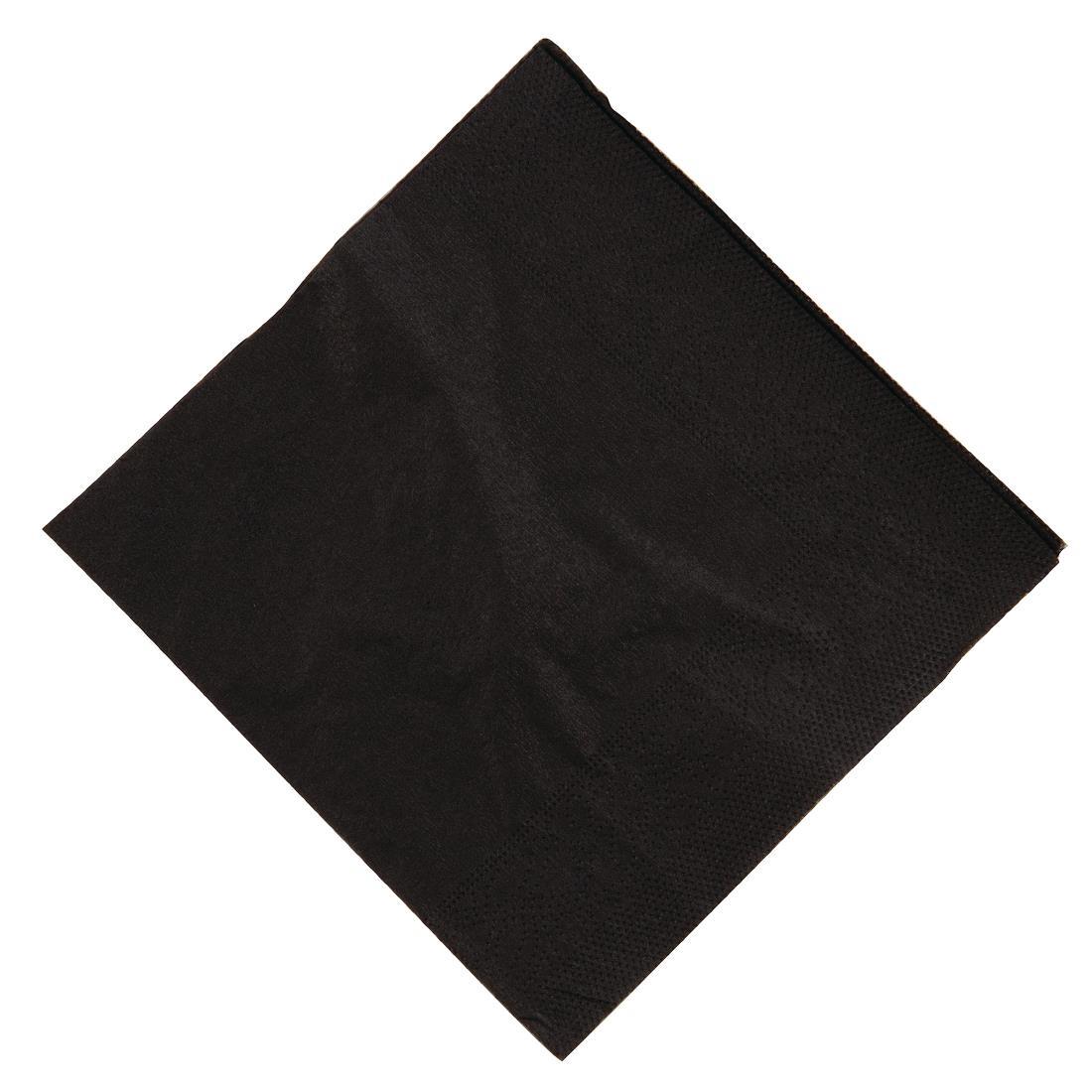 Swantex Cocktail Napkin Black 25x25cm 2ply 1/4 Fold (Pack of 2000) - CB666  - 5