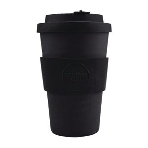 Ecoffee Cup Bamboo Reusable Coffee Cup Kerr & Napier Black 14oz - DY493  - 1