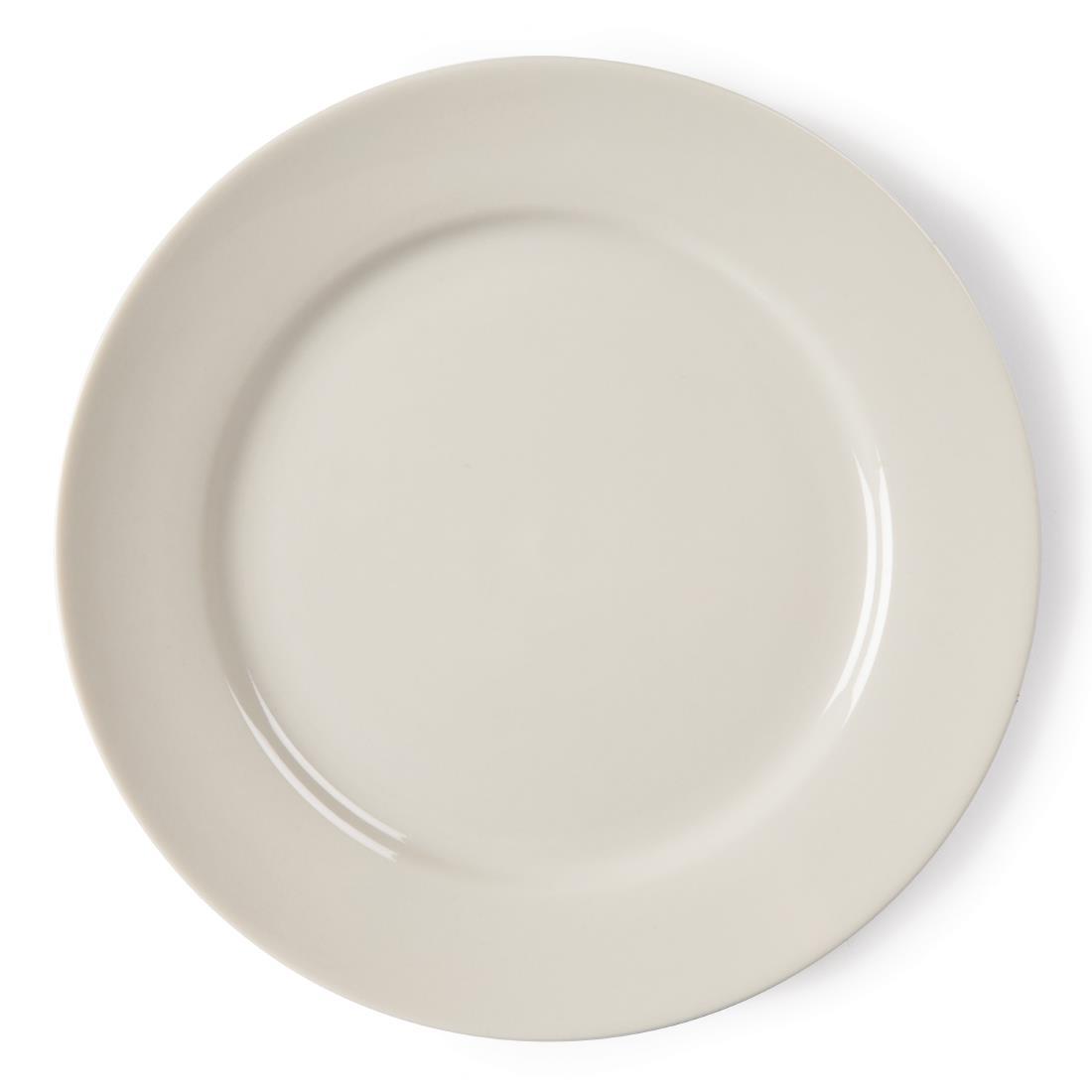 Olympia Ivory Wide Rimmed Plates 200mm (Pack of 12) - U119  - 3