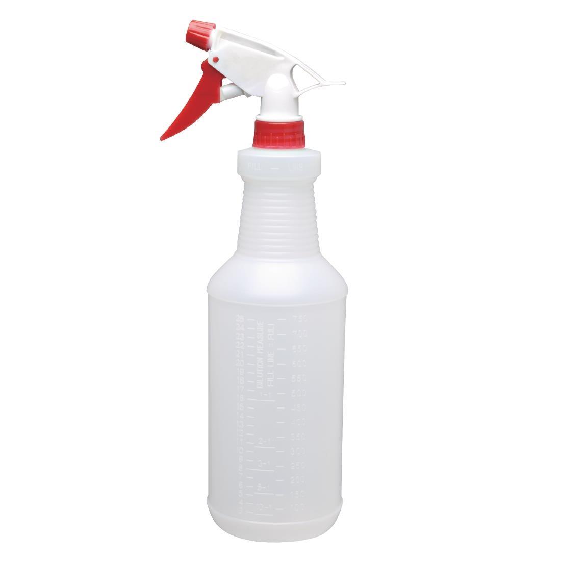 Jantex Colour-Coded Trigger Spray Bottle Red 750ml - CD815  - 1