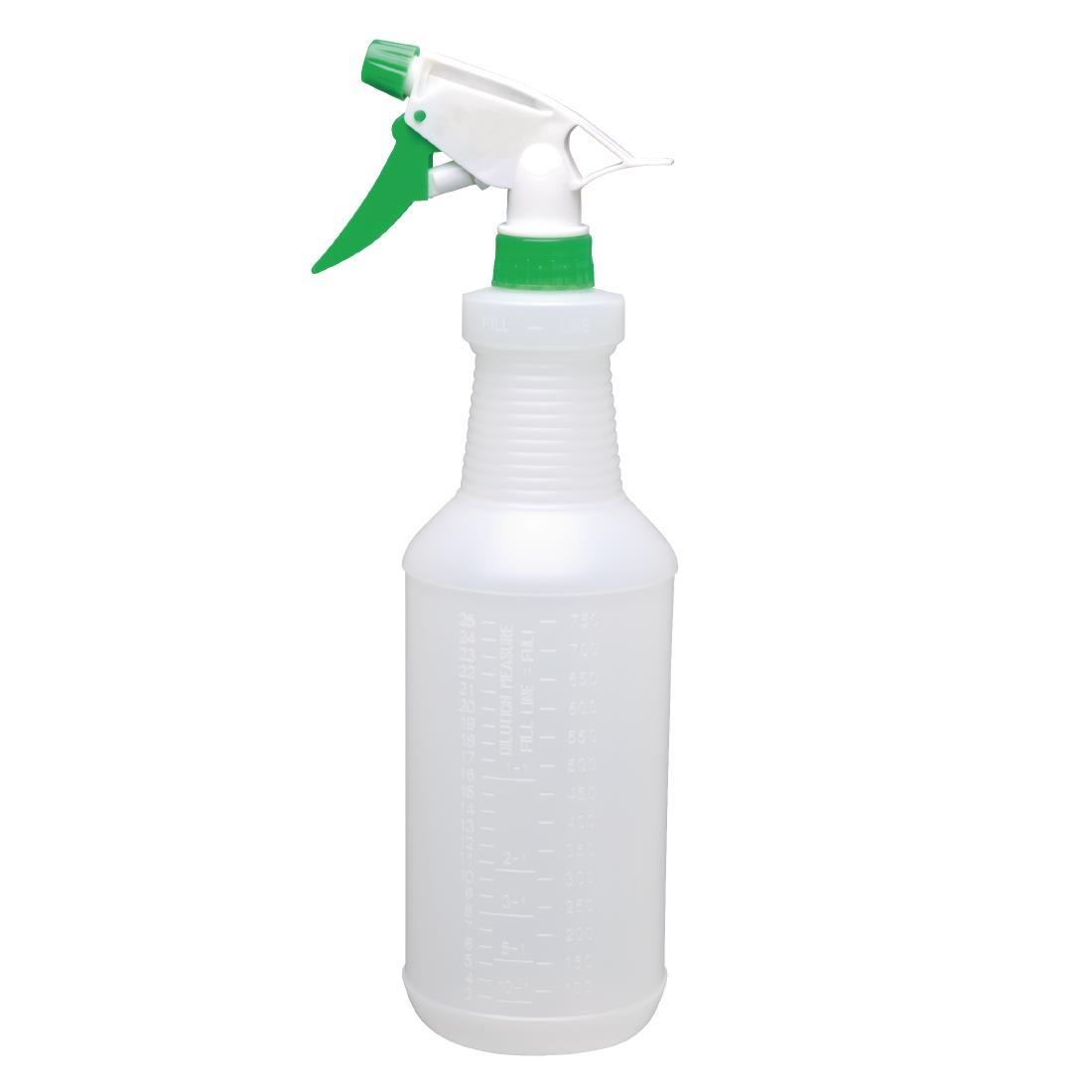 Jantex Colour-Coded Trigger Spray Bottle Green 750ml - CD818  - 1