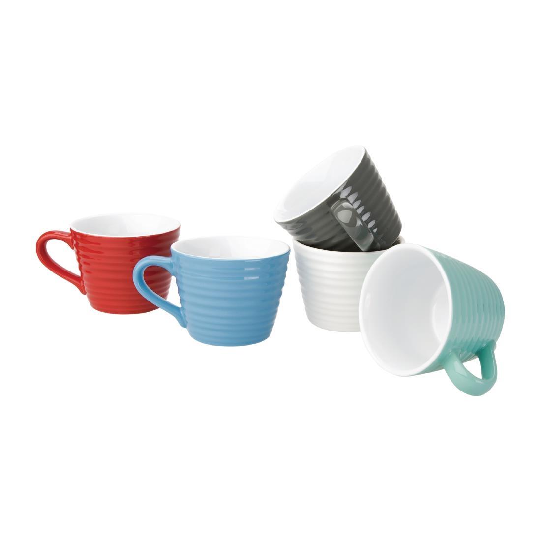 Olympia Café Aroma Mugs Red 230ml (Pack of 6) - DH637  - 2
