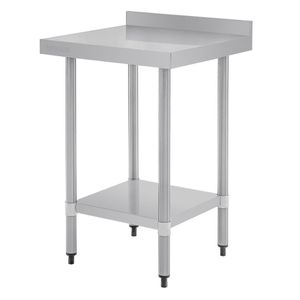 Vogue Stainless Steel Prep Table with Upstand 600mm - T379  - 1
