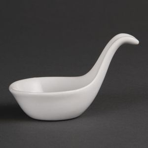 Olympia Miniature Spoon Shape Dipping Bowls 57x 57mm (Pack of 12) - DK801  - 1