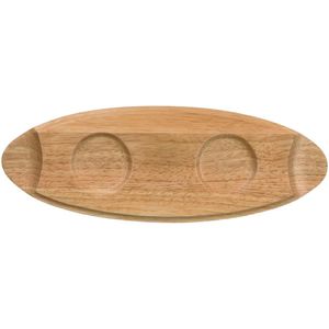 Churchill Art de Cuisine Menu Oval Wooden Boards 400mm (Pack of 4) - CE765  - 1