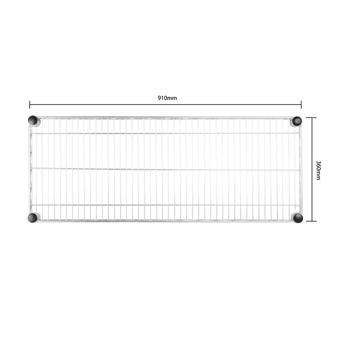 Vogue Metal Wire Wall Shelf 910mm - U201  - 5