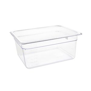 Vogue Polycarbonate 1/2 Gastronorm Container 150mm Clear - U230  - 1