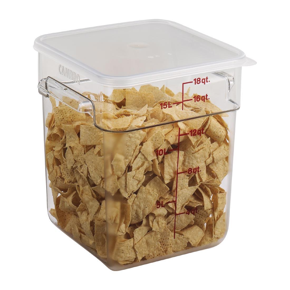 Cambro Square Polycarbonate Food Storage Container 17.2 Ltr - DT198  - 3