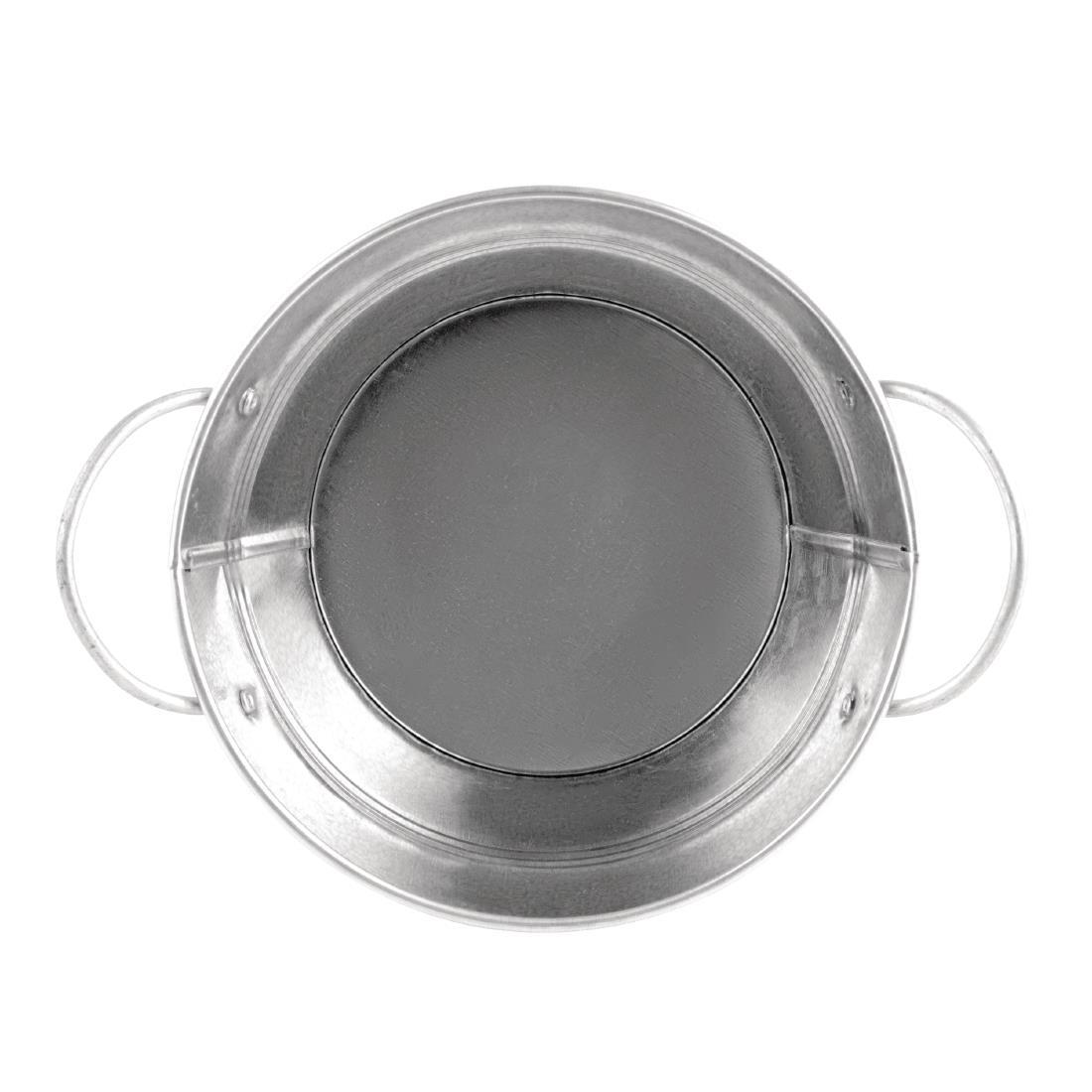 Olympia Mini Metal Food Bucket Shallow 150mm - DM214  - 3