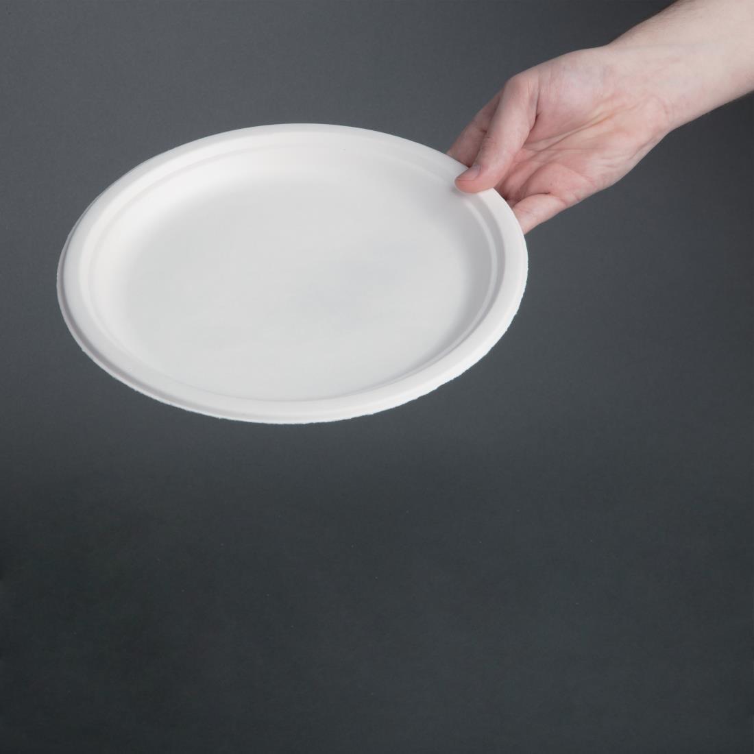 Fiesta Compostable Bagasse Plates Round 260mm (Pack of 50) - CW904  - 4