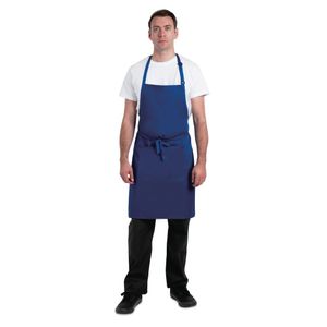 Chef Works Butchers Bib Apron Royal Blue - B679  - 1
