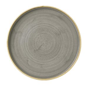 Churchill Stonecast Walled Chefs Plates Peppercorn Grey 210mm (Pack of 6) - FC164  - 1